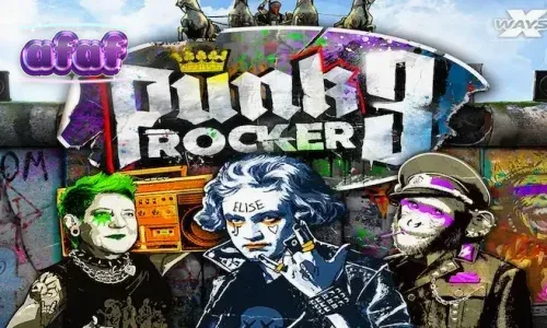 Tampilan visual slot Punk Rocker 3 dengan tema Berlin yang penuh grafiti
